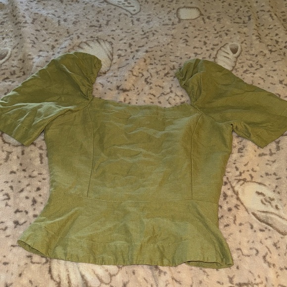 Wilfred green linen blend top - Picture 10 of 13